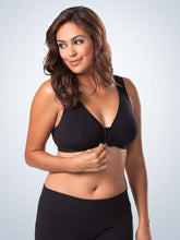 Load image into Gallery viewer, 110 Cotton Front Closure Leisure Bra Black