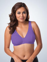 Load image into Gallery viewer, 110 Cotton Front Closure Leisure Bra Purple Opulence