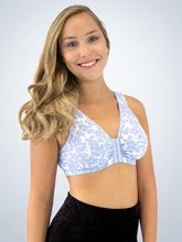 Load image into Gallery viewer, 110 Cotton Front Closure Leisure Bra Lavender Floral