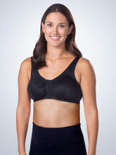 Load image into Gallery viewer, 151 Zig-Zag Weave Front-Closure Leisure Bra Black