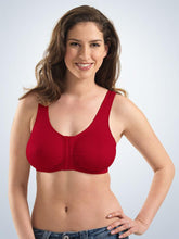 Load image into Gallery viewer, 151 Zig-Zag Weave Front-Closure Leisure Bra Red
