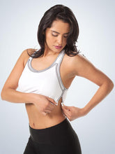 Load image into Gallery viewer, Maternity to Nursing Adjustable Sports Bra (4027) White (Open)