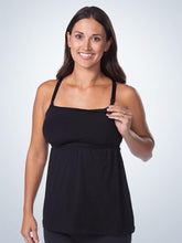 Load image into Gallery viewer, Modern Square Neck Nursing Cami (4044) Black (Cup Down)