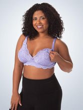 Load image into Gallery viewer, Lace-Cup Wirefree Nursing Bra (407) Violet Cup-Down