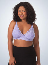 Load image into Gallery viewer, Lace-Cup Wirefree Nursing Bra (407) Violet Cup-Up