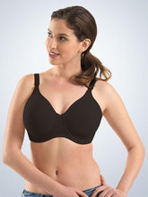 Load image into Gallery viewer, 410 Molded Seamless Underwire Nursing Bra Black