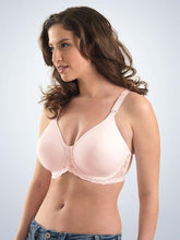 Load image into Gallery viewer, Molded Seamless Lace Edged Underwire Nursing Bra (416) Pink