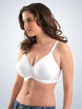 Load image into Gallery viewer, Molded Seamless Lace Edged Underwire Nursing Bra (416) White