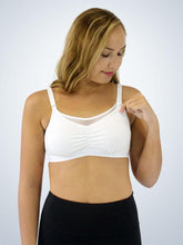 Load image into Gallery viewer, Modal Wirefree Cami Nursing Bra (4369) White (Cup Down)