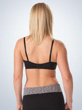 Load image into Gallery viewer, 454 Molded Seamless Wirefree Nursing Bra Black Back