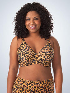 5028 Molded Padded Seamless Underwire Full Figure Bra Leopard