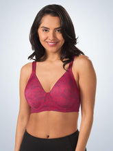 Load image into Gallery viewer, 5028 Molded Padded Seamless Underwire Full Figure Bra Ruby Pink Floral