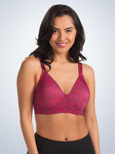 Load image into Gallery viewer, 5042 Molded Padded Seamless Wire Free Full Figure Bra Ruby Pink Floral