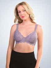 Load image into Gallery viewer, 5044 Scalloped Lace Underwire Full Figure Bra Dusty Lavender