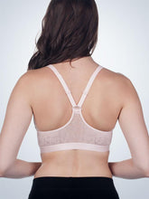 Load image into Gallery viewer, Crossover Front Closure Racer Back Leisure Bra (5048) Pink (Back)