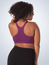 Load image into Gallery viewer, 514 Wirefree Sport Full-Figure Bra Rose Plum Back