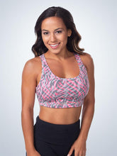 Load image into Gallery viewer, 514 Wirefree Sport Full-Figure Bra Diva Pink/Grey Print
