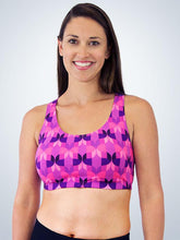 Load image into Gallery viewer, 514 Wirefree Sport Full-Figure Bra Optic Geo
