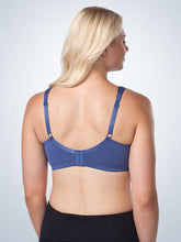 Load image into Gallery viewer, Dreamy Comfort Wireless Lace Half Cup Full Figure Bra (5204) Royal Navy (Back)