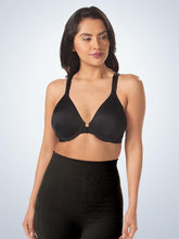 Load image into Gallery viewer, 5415 Full Figure Front Closure Racer Back Underwire Bra Black