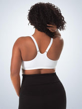 Load image into Gallery viewer, 5415 Full Figure Front Closure Racer Back Underwire Bra White (Back)