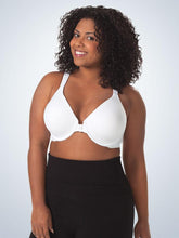 Load image into Gallery viewer, 5415 Full Figure Front Closure Racer Back Underwire Bra White